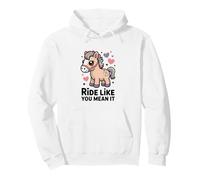 Ride Like You Mean It Cheval de Poney Pastel Mignon Sweat à Capuche