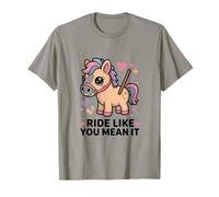 Ride Like You Mean It Cheval de Poney Pastel Mignon T-Shirt