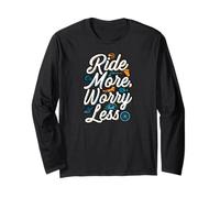 Ride More Worry Less Bike Surfing Lover Manche Longue