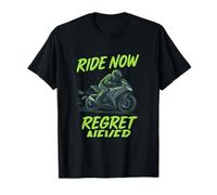 Ride Now Regret Never Vert fluo T-Shirt