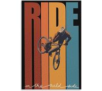 Ride On The Wild Side Mountain Bikes Vintage Rétro Mur Art Toile Affiche Art Imprimer Chambre Décoration Accueil Décoration Sans cadre 50x75cm