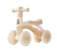 Ride on Toys Vélo d'équilibre à 4 Roues avec lumières Musicales, Voiture sans pédale, Jouets for intérieur et extérieur(Brown)