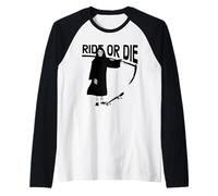 Ride Or Die Grim Reaper Skater Manche Raglan