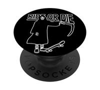 Ride Or Die Grim Reaper Skater PopSockets PopGrip Adhésif