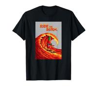 Ride The Burn Sauce piquante Spicy Surf Wave Witty Intensity Art T-Shirt