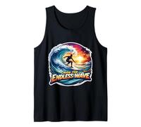 Ride The Endless Wave Surfing Planche de Surf avec Citation Amusante Débardeur