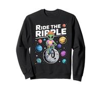 Ride The Ripple Alien on Moon Vélo Sweatshirt