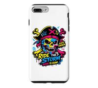 Ride The Storm, Pirate Skull Storm Adventure Graphic Coque pour iPhone 7 Plus/8 Plus