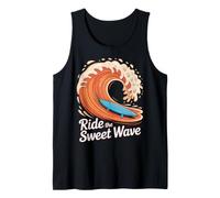 Ride The Sweet Wave Planche de Surf Motif Vague Débardeur