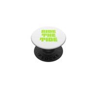 Ride The Tide Surf Club Retro Wave Tropical Beach PopSockets PopGrip Adhésif