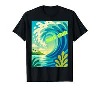 Ride The Tide Surf Club Retro Wave Tropical Beach T-Shirt Graphique avec Valeur