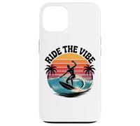 Ride the Vibe T-Shirt Retro Surf Wave Sunset Graphic Tee Coque pour iPhone 13