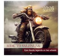 Ride to Valhalla (Wall Calendar 2026 12 × 12 Inch) CALVENDO 12 Month Wall Calendar: Epic Nordic legends on two wheels
