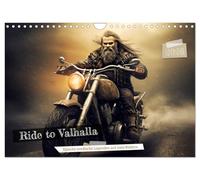 Ride to Valhalla (Wandkalender 2026 DIN A4 quer), CALVENDO Monatskalender: Epische nordische Legenden auf zwei Rädern