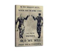 Ride Together Die Together Attitude Poster, Motorcycle Brotherhood Wall Art for Garage, Workshop, Clubhouse Decor(Framed,08X12inch(20X30cm))