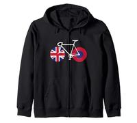 Ride UK - Passionné de Cyclisme Britannique - Design vélo de Route et de Ville Sweat à Capuche
