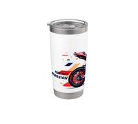 Ride With Passion T-shirt Motif coucher de soleil Gobelet isotherme en acier inoxydable double paroi