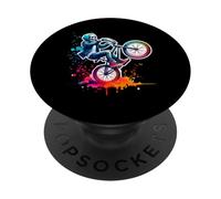 Ride Your Bike Crâne coloré pour Le Cyclisme PopSockets PopGrip Adhésif