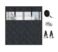 Ridea D'isolation Pour Fenêtres Pour Hiver Couverture De Fenêtre Thermique Pour Cuisine Salon Chambre Kit Isolant Pour FenêTre Couvre-fenêtres Chauds(Black,W140*H170cm)