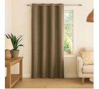 Rideau 100% occultant - Effet chiné Taupe 140x180 cm