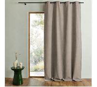 Rideau 100% occultant thermique phonique chiné MIDNIGHT Taupe 135x260 cm