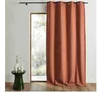 Rideau 100% occultant thermique phonique chiné MIDNIGHT Terracotta 135x260 cm