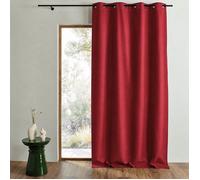 Rideau 100% occultant thermique phonique chiné Rouge 135x260 cm