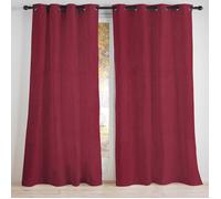 Rideau 100 % occultant uni et coloré Rouge 140x260 cm
