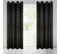 Rideau 135x250 Abella noir or prêt à poser Blackout Eurofirany