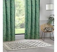 Rideau 140 x 260 cm Folha motifs jacquard vert cèdre Atmosphera - Vert Vert cèdre