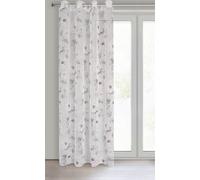 Rideau 140x250 Bessy blanc rose gris fleurs prêt pour oeillets Eurofirany E12