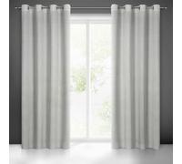 Rideau 140x250 Cindy argenté prêt pour œillets en style écologique Eurofirany