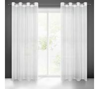 Rideau 140x250 Cindy blanc prêt pour velours en style éco Eurofirany