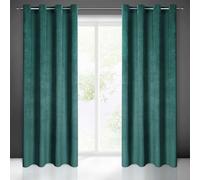 Rideau 140x250 Eliza menthe foncé prêt à poser sur velours à oeillets avec motif géométrique finement gaufré Eurofirany