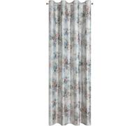 Rideau 140x250 Marisa velours vert-rose avec imprimé floral prêt à poser Eurofirany