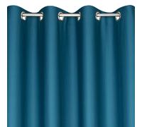 Rideau 140x250 Maroc 2 bleu foncé prêt à poser en lin tisséTerra Collection Eurofirany