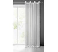 Rideau 140x250 Neolia blanc prêt sur boucle avec fil pailleté Eurofirany