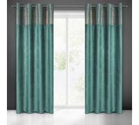 Rideau 140x250 Peri velours turquoise cuivre foncé prêt à poser Eurofirany