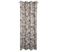 Rideau 140x250 Tessa blanc fleurs violettes prêt sur velours œillets Eurofirany