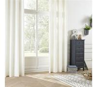 Rideau 140x260 à œillets Leon ivoire Atmosphera Blanc, Beige G