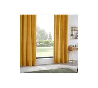 Rideau 140x260 Chenille feuille ocre