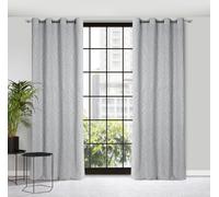 Rideau 140x260 Sandi acier prêt sur œillets avec petits nœuds en style éco Eurofirany