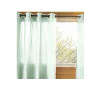 Rideau 140x260cm Coton Coloris Menthe ?illets Inox - SOPHIE -