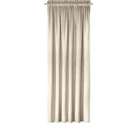 Rideau 140X270 cm velours crème sur bande de pliage