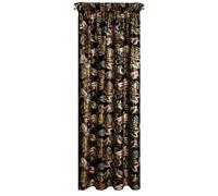 Rideau 140x270 Maroc noir feuilles d'or prêt sur bande velours Eurofirany