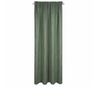 Rideau 140x270 Monte 3 vert olive foncé préparé sur un ruban de tissu velours doux en armure fine Terra Collection Eurofirany