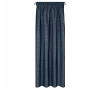 Rideau 140x270 Palermo 1 bleu foncé préparé sur une bande de tissu chenille doux tissé avec du fil d'argent Terra Collection Eurofirany