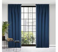 Rideau 140x300 Milan bleu marine prêt pour Bande d'occultation Eurofirany