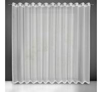 Rideau 300x250 Neolia blanc prêt sur boucle avec fil pailleté Eurofirany