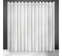 Rideau 350x250 Dahlia blanc préparé sur une boucle d'étamine lisse et mate Eurofirany